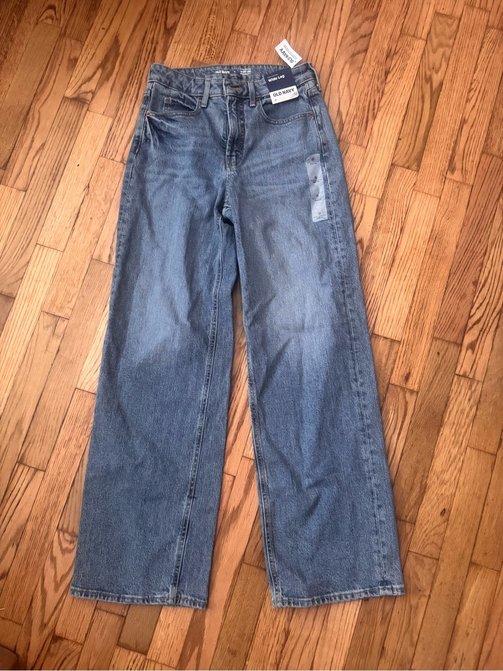 NWT Extra High Rise Wide Leg Jeans Light Wash 0
